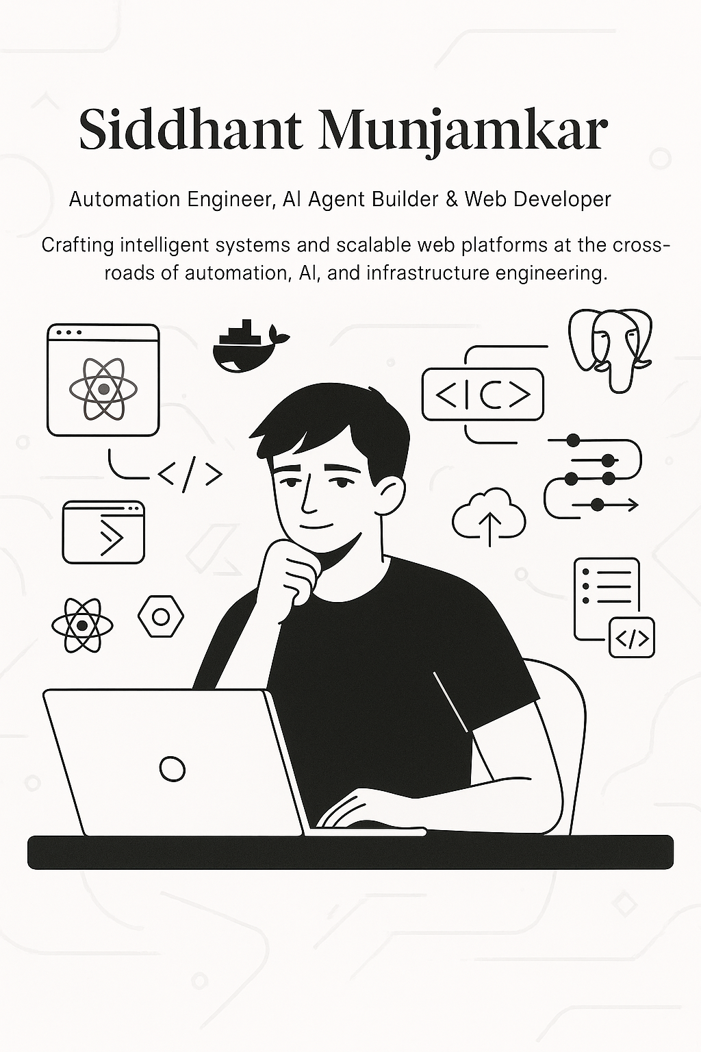 Siddhant Munjamkar - Developer Illustration